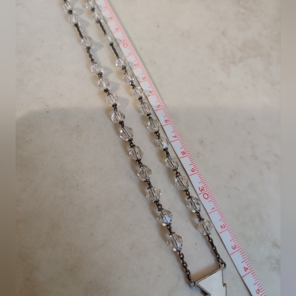 Vintage MCM Silver and Enamel Catholic Rosary Original Box - Picture 11 of 15